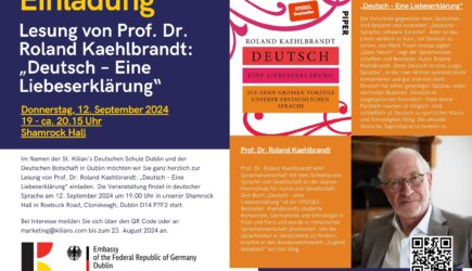 Reading by Prof. Dr. Roland Kaehlbrandt: ‘German – A Declaration of Love’