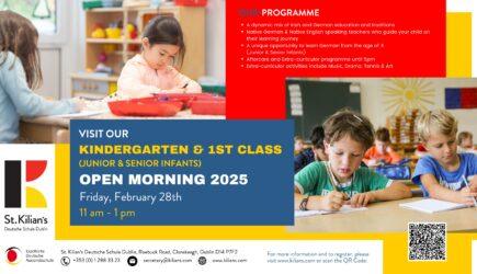 Open Morning 2025 – St. Kilian’s Kindergarten (Junior & Senior Infants) & 1st Class 